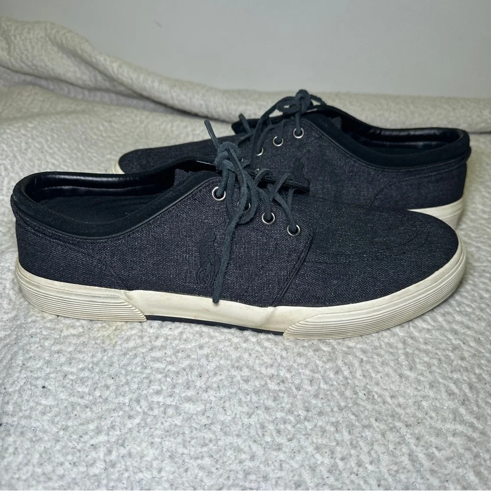 Polo Ralph Lauren Faxon Low Men’s Sneaker Chambray Canvas Lace Up Size 12